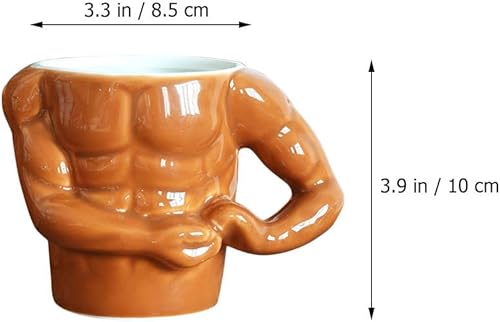 MAGICLULU 1pièce Mug Céramique Muscle Man Tasse Créative Pour Café Latte Cappuccino Et Thé Contenant Eau Amusant Pour Amateurs De Musculation - Nail Gallerys