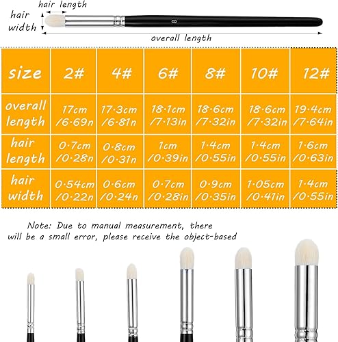 Lot de 6 pinceaux Drybrush - En nylon - Pour modélisme professionnel - 6 tailles - Pour modélisme et peinture miniature - Noir - Nail Gallerys