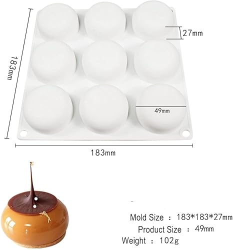 Moule en silicone pour fondant et gâteau - Outils de cuisson au chocolat - Accessoires de décoration de gâteaux (rond) - Nail Gallerys