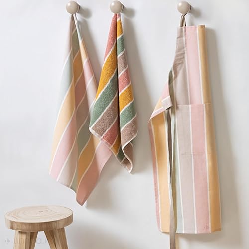 Lot de 2 torchons de cuisine pur coton 50x50 cm MINTY multicolore - Nail Gallerys