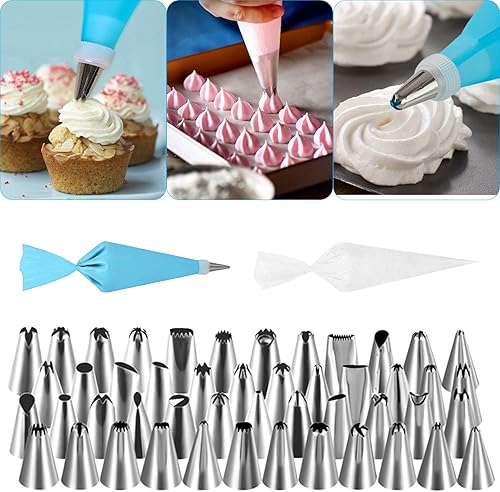 120 pcs Plateau Tournant Gateau,kits de décoration de gâteaux, moules à muffins, parfaits pour les débutants et les outils de préparation de gâteaux - Nail Gallerys