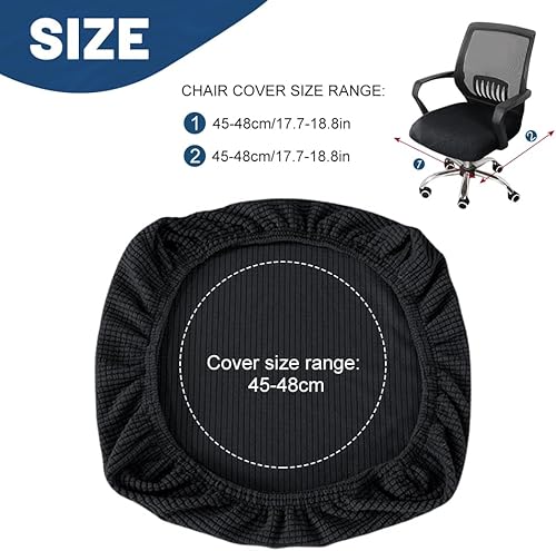 Ceihwa 2 PCS Housse Assise Chaise Extensible,Housse Coussin de Chaise Elastique,Protege Siege Chaise de Bureau Lavable,Office Chair Cover,Couvre Chaise Salle A Manger,Recouvre Tabouret Protection - Nail Gallerys
