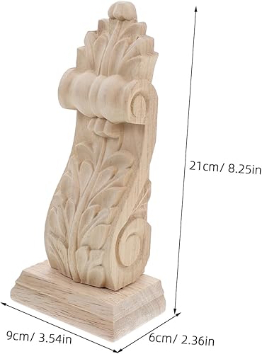 EXAOMBLE Appliques Bois Sculpté Décoratives pour Meubles Décoration Angle Bois Massif Style Européen Éléments Romains Finition Non Peinte pour Maison Et Commerce - Nail Gallerys