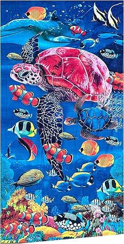 SUN & SURF Grande serviette de plage 90 x 170 cm. 100 % coton, séchage rapide, ultra doux, grande serviette de plage - Nail Gallerys