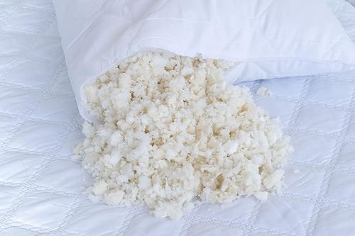 REDFLEX Coussin 100 % flocons de mousse à mémoire de forme, 42 x 72 x 15 cm, élégant housse matelassée à fils - Nail Gallerys