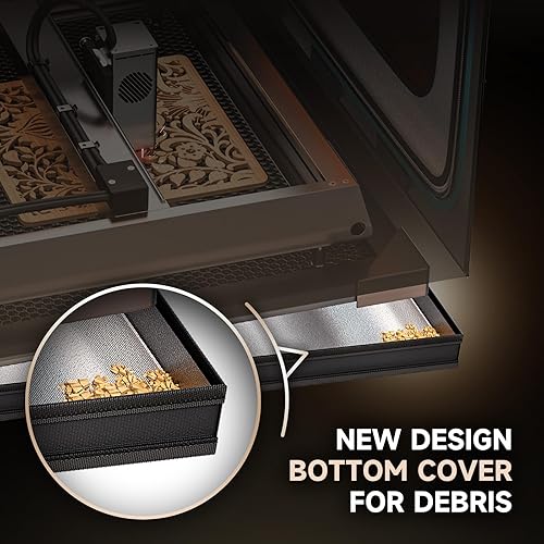 YOOPAI Boîtier Graveur Laser, Laser Enclosure avec Ventilateur d'Évacuation d'Air, Lumière LED et Couverture de Fond,72x72x40cm Boîtier de Protection Ignifugé et Etanche à la Poussière - Nail Gallerys