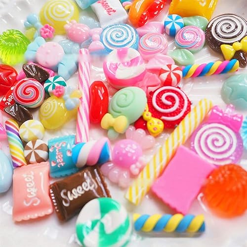 30 pcs Assortiment Mignon Bonbons Dessert Résine Charmes Tranches pour Artisanat Accessoires À La Main Cheveux Bijoux Téléphone Cas Carte Faire Décor Nouveau Sortie - Nail Gallerys