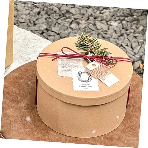 1 boîte à gâteaux ronde en papier kraft pour glaces, desserts, biscuits au chocolat, cupcakes, pour usage domestique - Nail Gallerys