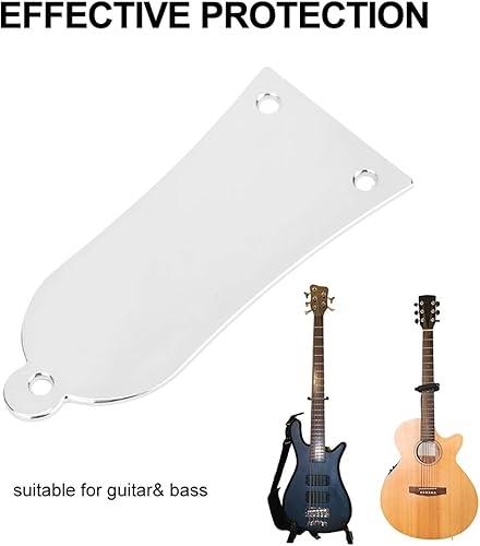 3 Trous Truss Rod Cover Iron Bell Style Truss Rod Cover pour Guitare électrique Basse(argent) - Nail Gallerys