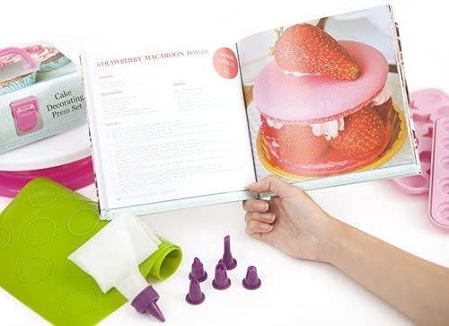 Homestreet Coffret cadeau pour boulangers, cadeaux parfaits pour toutes les occasions, comprend un livre de recettes et des ustensiles, choisissez des macarons ou des cupcakes (macarons) - Nail Gallerys