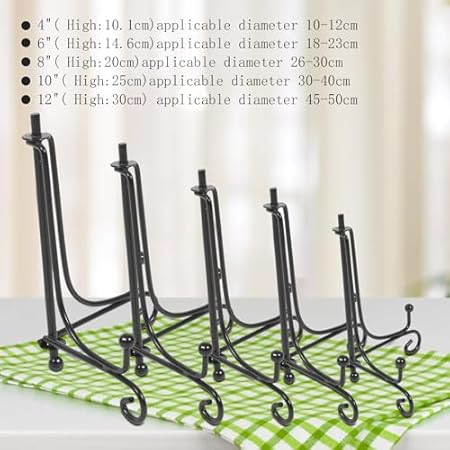 Chevalier Support Cadre Gavigain Support de Plaque en métal Noir pour Photos, 1 pièce de 4 à 12 Pouces, Support d'exposition de câbles en Acier résistant pour Cadres de Photos, plaques et Objets d'art - Nail Gallerys