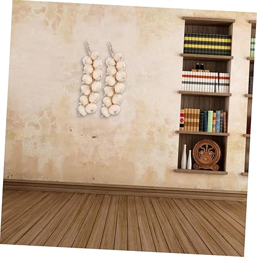 ULDIGI 4 Pièces 20 Légume Artificiel Tresse D'ail Décor Végétal Accessoire Photo Végétal Faux Légumes Accessoires De Photographie à L'ail Chou Artificiel Oignons Ornement D'ail Faux Ail - Nail Gallerys