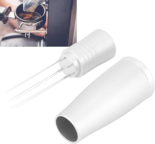 Aiguille à café Moulu, Brise les Grumeaux, Base Lestée, Distributeur d'aiguilles à café de qualité Alimentaire pour les Voyages à Domicile (Argent) - Nail Gallerys