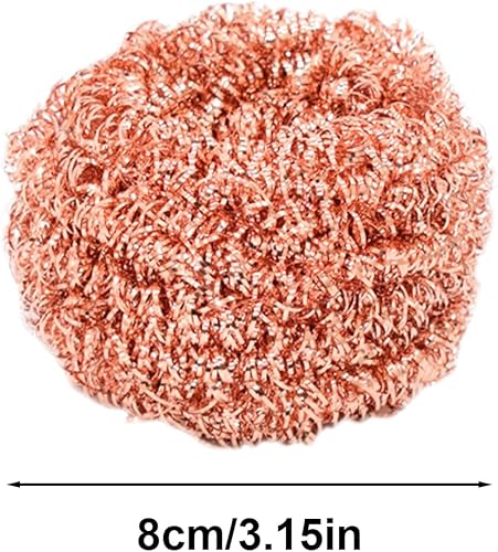 2PCS Eponge Cuivre, Grattoir Cuivre pour Vaisselle Cuisine, Boule planchas, Dissout La Saleté Tenace pour Nettoyer Les Casseroles Et Les Bols, 8cm - Nail Gallerys
