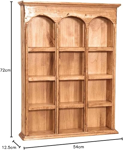 Biscottini Armoire murale cuisine et salle de bain en bois 54x12,5x72 cm | Vitrine shabby chic | Meuble de salle de bain suspendu | Plate-forme country | armoires de salle de bain - Nail Gallerys