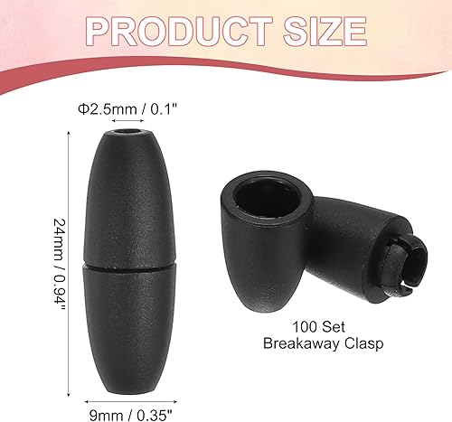 PATIKIL 24mm Fermoirs à Décrochage, 100 Ensemble Connecteurs de Baril en Plastique pour Collier Bracelet Fabrication de Bijoux Bricolage, Or - Nail Gallerys