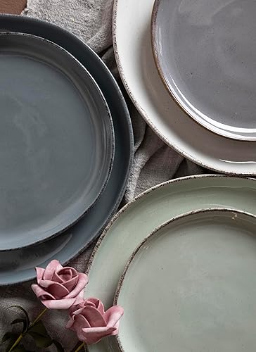 Van Well Lot de 6 assiettes à dessert Urban 20 cm, vertes, en grès pour petit déjeuner, assiettes à dessert rondes, assiettes à gâteau - Nail Gallerys