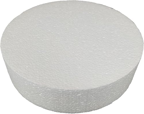 DecoPorex Base circulaire pour gâteau en polystyrène pour décoration de gâteaux sucrés ou bonbons Diamètre : 20 cm Hauteur : 5 cm - Nail Gallerys