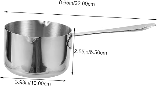 Cabilock Petite Casserole Antiadhésive Avec Bec Verseur En Acier Inoxydable De 14 Cm Facile À Utiliser Résistante À La Chaleur Sans Danger Pour La Cuisson - Nail Gallerys