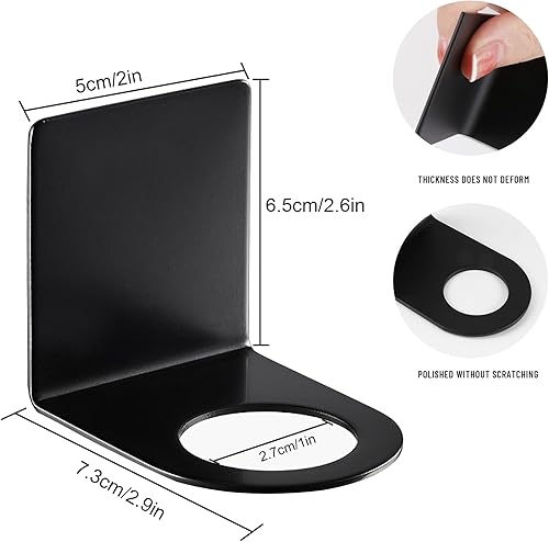 6 Pcs Support Mural pour Pompe à Main, 27mm Porte Distributeur Crochet Distributeur de Savon Support Mural Acier Inoxydable Porte-Shampooing pour Cuisine, Salle de Bainle - Nail Gallerys