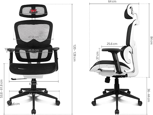 DRIFT GAMING DRAIR400 - Chaise de Jeu Professionnelle, Maille de Haute qualité et polymère renforcé, accoudoirs rembourrés réglables en 4D, Piston Classe 4, pivotant, inclinable, réglable, Noir. - Nail Gallerys