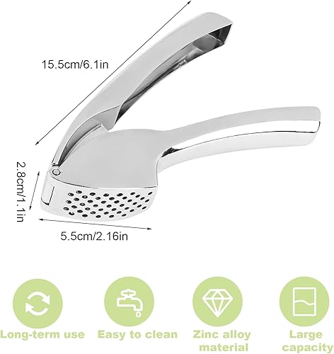 Presse Ail Manuel, Ecrase Ail Manuel, Presse-ail Professionnel, Garlic Press, Solide et Durable, Facile à Utiliser et à Nettoyer, Alliage de Zinc, pour écraser L'ail et le Gingembre - Nail Gallerys