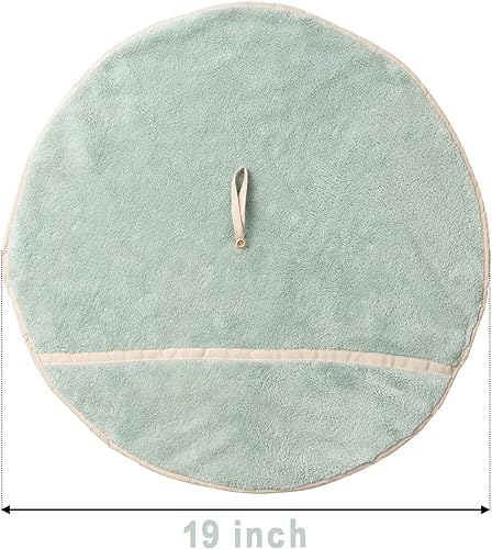 Lot de 4 essuie-mains ronds à suspendre avec boucle de suspension en polaire corail absorbants, doux et épais (4 couleurs-C) (4 couleurs-C) - Nail Gallerys