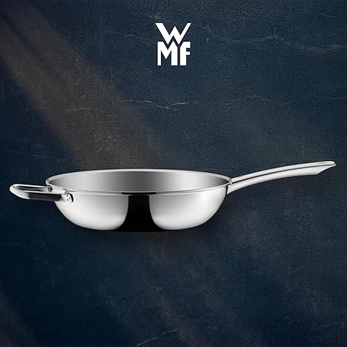 WMF Profi Resist Poêle wok 28 cm, Induction + four, Acier inoxydable poli, Revêtement antiadhésif PermaDur, Structure de protection anti-rayures 1756486411 - Nail Gallerys