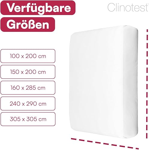 Draps lisses Clinotest en différentes tailles - Blanc - 100 % coton, Coton, Weiß, 240 x 290 cm - Nail Gallerys