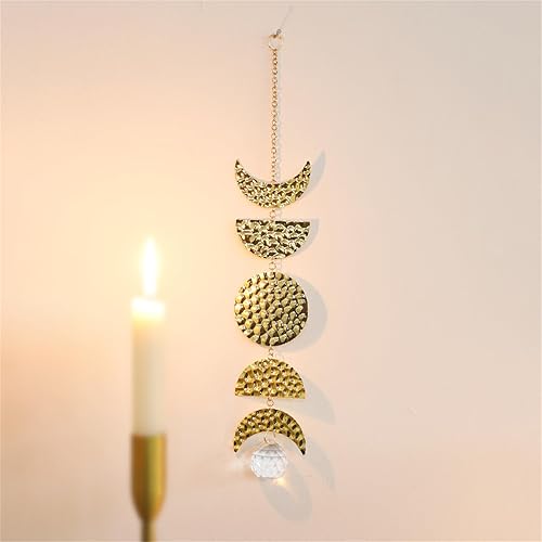 HINAYOSAN Guirlandes de lune ornement phases de lune à suspendre verticalement décorations d'intérieur guirlandes d'art mural pour chambre à coucher - Nail Gallerys