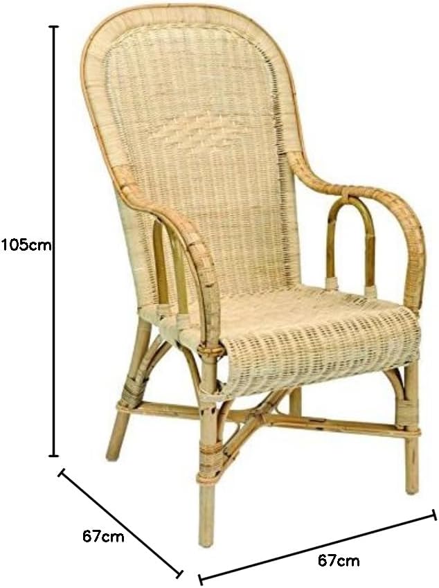 La Vannerie d'Aujourd'hui Fauteuil Adulte en rotin Haut Dossier - Nail Gallerys