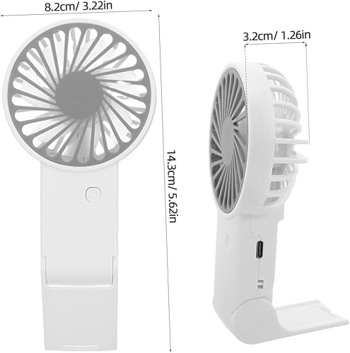 PRETYZOOM Ventilateur de Bureau USB Portable Pliable Mini Ventilateur Rechargeable à Main Modes de Ventilation pour Voyages Utilisation Quotidienne - Nail Gallerys