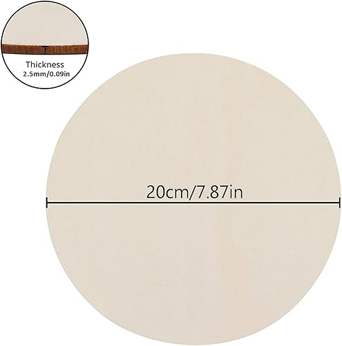 DARENYI 20cm Tranches de Bois (Lot de 10) - Disques en Bois Naturel Tranches de Bois Non Finies Cercles Grandes Tranches de Bois Vierges Pour Artisanat Bricolage Décoration de Peinture de Noël - Nail Gallerys