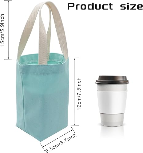 AfitLulu Mini sac fourre-tout en toile, joli petit sac fourre-tout réutilisable pour femme avec poignée pour loisirs créatifs, sac cadeau pour mariage, fête, anniversaire - Nail Gallerys