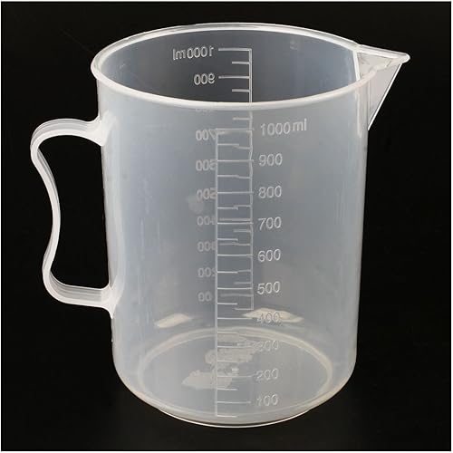 Gobelet doseur en plastique transparent de 1000 ml - Nail Gallerys