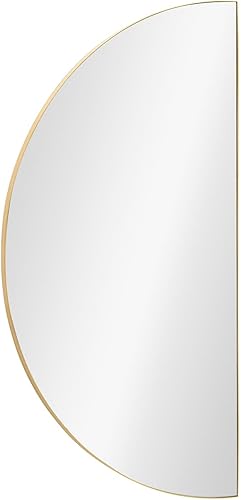 aimuria Miroir Demi-Lune en métal doré 50x100cm - Nail Gallerys