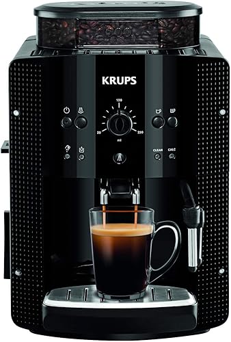 KRUPS ESSENTIAL NOIRE Machine à café broyeur grain Cafetière expresso 2 tasses Nettoyage automatique Buse vapeur Cappuccino YY8125FD & Cartouche Aqua Filter Claris F08801 - Nail Gallerys
