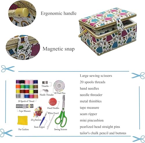D&D Boîte à couture - Organisateur de couture pour la maison et l’usage quotidien L Vert - Nail Gallerys