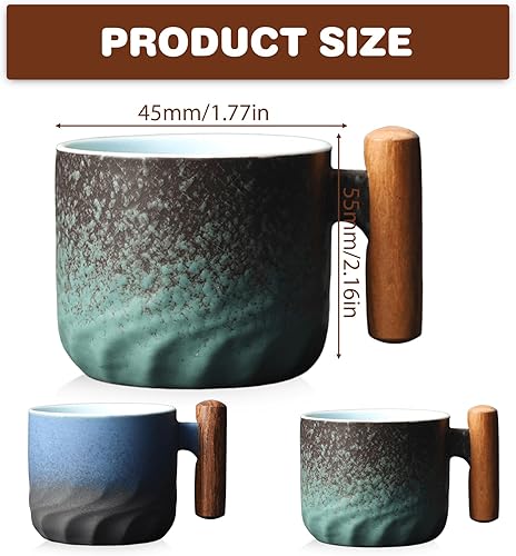 Lot de 2 tasses à expresso de 60 ml avec anse - Mini tasses à expresso en céramique - Tasses à expresso et à moka - Pour thé, expresso, latte - Nail Gallerys