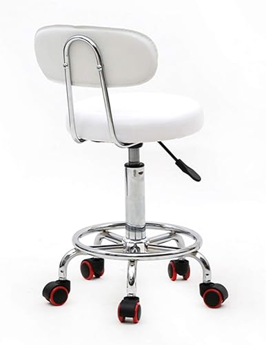Alightup Tabouret de Bureau Tabouret à roulettes Professionnel avec Dossier Rotation à 360° Chaise a Roulette Hauteur Réglable pour Salon de Massage Cuisine Bureau Clinique Pub Couture Peintre Piano - Nail Gallerys
