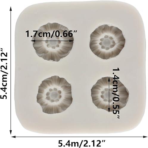 Sijiangmold Fleurs Moules en Silicone Coquelicots Moule à Fondant Petites Fleurs Moules à Bonbons pour Décoration de Gâteau Chocolat Cupcake Topper Argile Polymère Pâte à Fleurs - Nail Gallerys