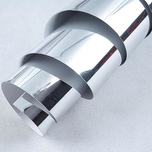 FACULX Feuilles miroir flexibles, 50 x 200 cm, rouleau d'autocollants sans verre, carreaux de miroir autocollants, idéal pour les travaux manuels, la décoration murale de la maison - Nail Gallerys