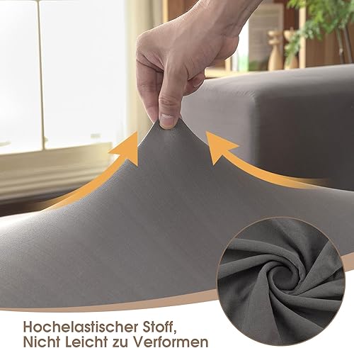 Housse de Canapé d'angle, Couverture de Canapé en Forme de L Protection du Sofa Universelle Extensible Revêtement de Canapé en Tissu élastique 3 Places + 2 Places - Nail Gallerys