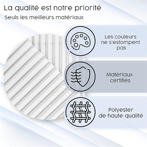 Concept Stores Store plissé sur Mesure sans perçage - Collection Premium 23 Coloris de Tissus - Montage Simple et Rapide - Stores plissés (Hauteur de 50 cm à 149 cm) - Nail Gallerys