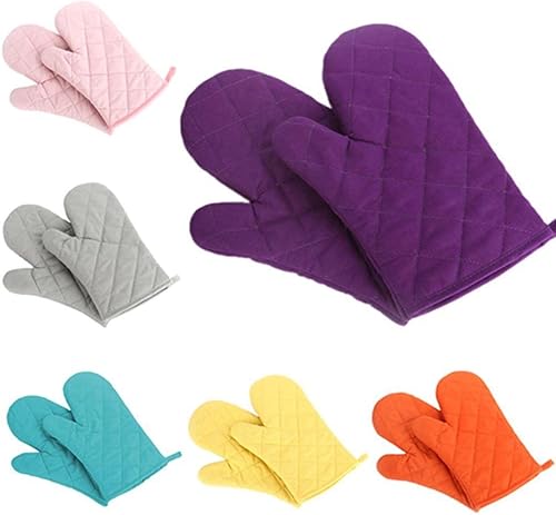 YUANstore Gant de cuisine en coton résistant aux hautes températures Multicolore - Nail Gallerys