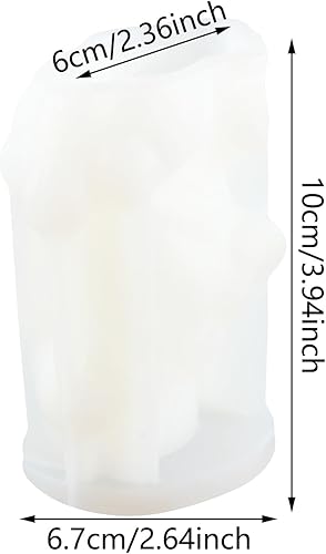 XIAOSHUI Moule à bougie en forme de tête de loup - En silicone - Forme animale - En résine époxy - Pour la fabrication de bougies, la décoration de la maison - Aromathérapie - Plâtre - Bougies en - Nail Gallerys