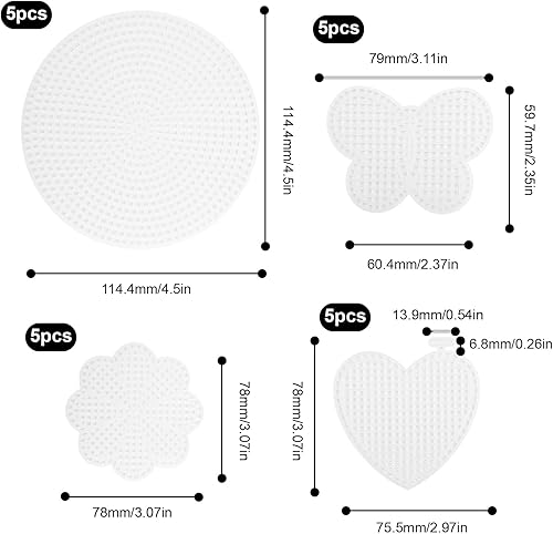 GeRRiT Feuille de Toile en Maille Plastique, 20 Pièces Canevas Plastique, Feuille Plastique, pour Bricolage Artisanat Broderie Crafting Point de Croix Tapisserie Coaster - Nail Gallerys