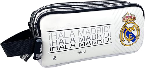 CYPBRANDS Real Portatodo Triple Con 3 Cuerpos-Hala Madrid, Trousse Mixte Enfant, Blanc, Estandar - Nail Gallerys