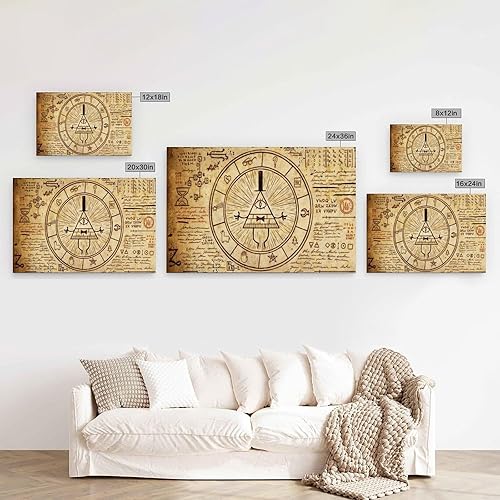 BBAUER Gravity Falls – Poster vintage décoratif sur toile – Poster mural moderne pour chambre à coucher (50 x 75 cm) - Nail Gallerys