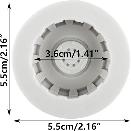 MINFEIDMS Moule rond en silicone en forme de roue de camion pour décoration de gâteaux, bonbons, chocolat, pâte polymère - Nail Gallerys